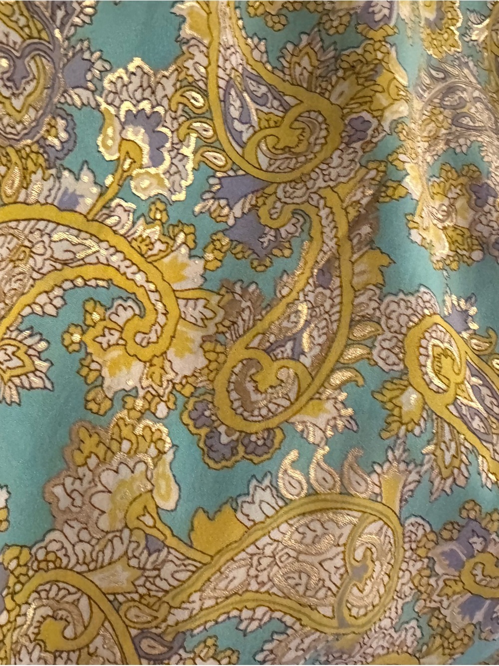 Decorative Paisley Throw Pillow Cover in Turquoise and Yellow